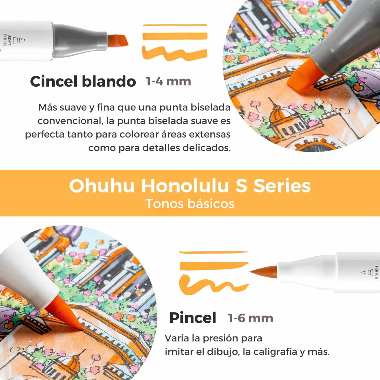 Ohuhu - Set 48 Marcadores al Alcohol Honolulu S