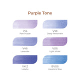 Ohuhu - Set 6 Marcadores al Alcohol Honolulu A Doble Punta Purple Tone