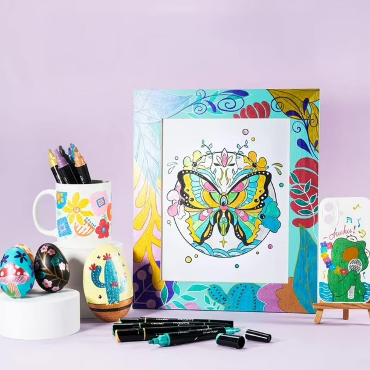 Ohuhu - Set 60 Marcadores Acrílicos Kakaako Doble Punta