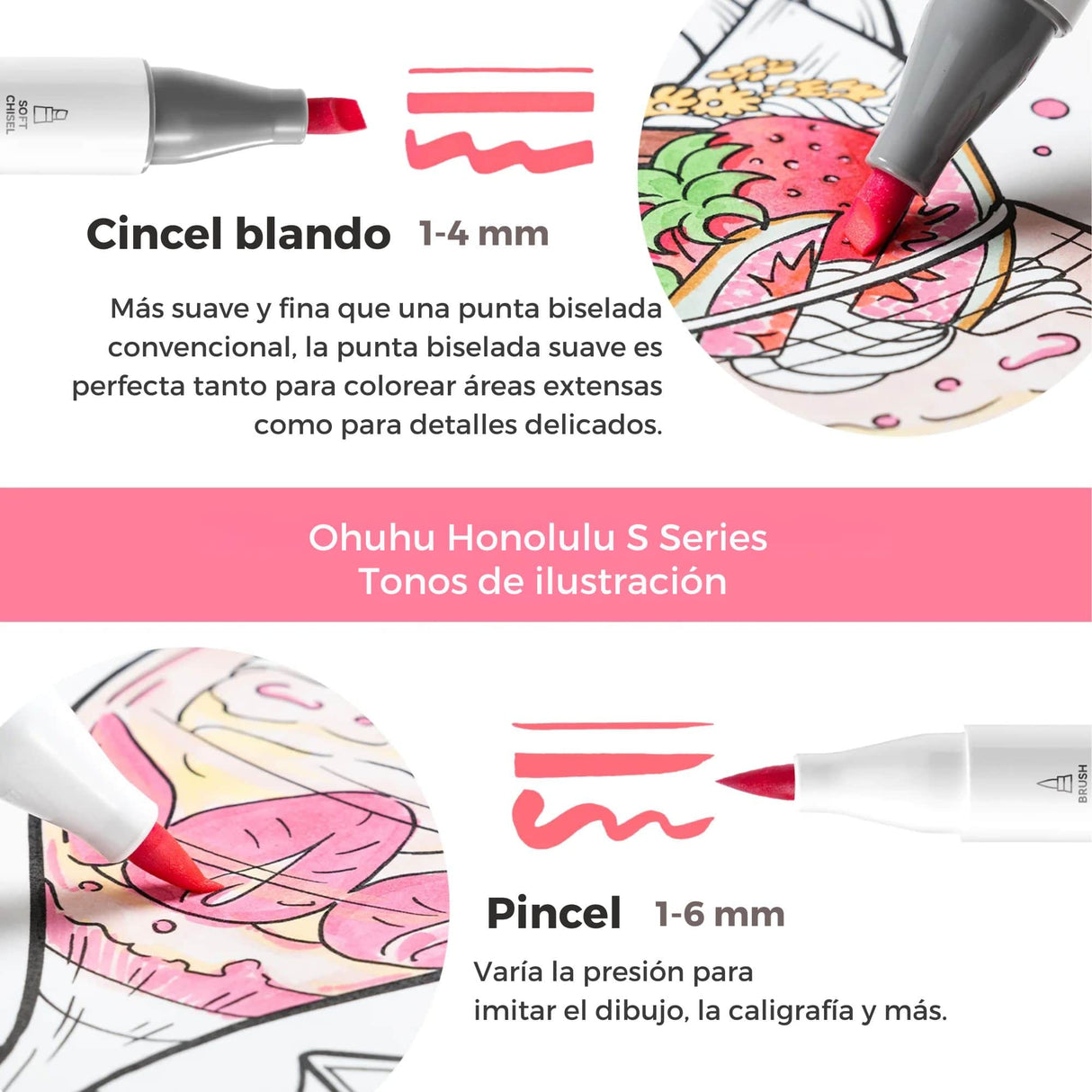 Ohuhu - Set 60 Marcadores al Alcohol Honolulu S