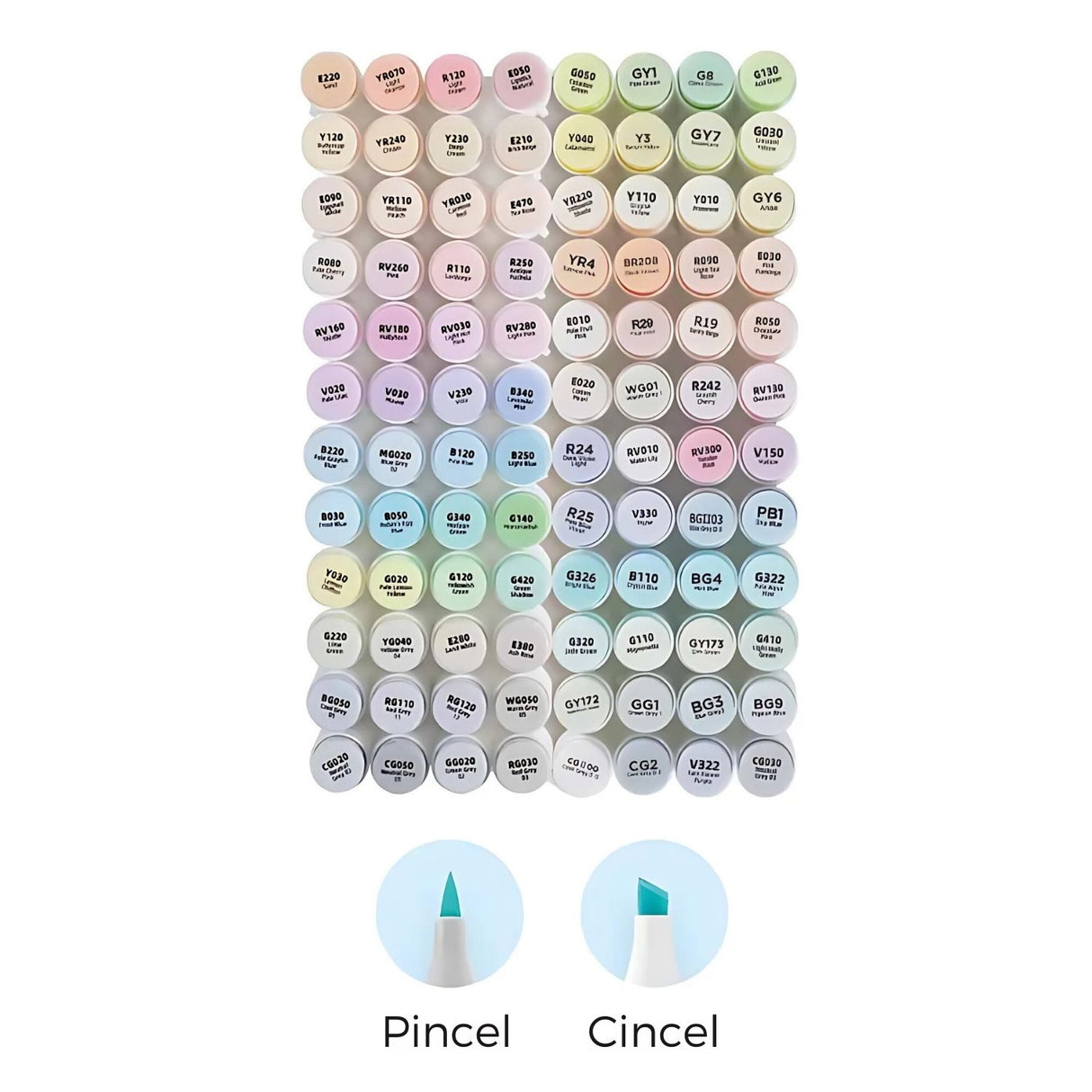 Ohuhu - Set 96 Marcadores al Alcohol Honolulu A Doble Punta Pastel Colors of Sweetness & Blossoming