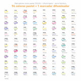 Ohuhu - Set 96 Marcadores al Alcohol Honolulu A Doble Punta Pastel Colors of Sweetness & Blossoming