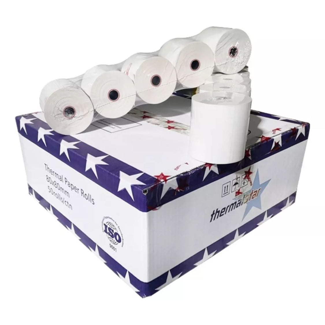 ThermalStar - Pack 10 Rollos Papel Térmico 80 m x 80 mm – Dibu Chile
