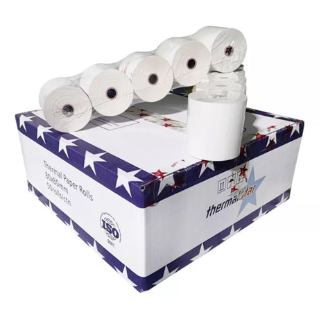 ThermalStar - Pack 10 Rollos Papel Térmico 80 m x 80 mm
