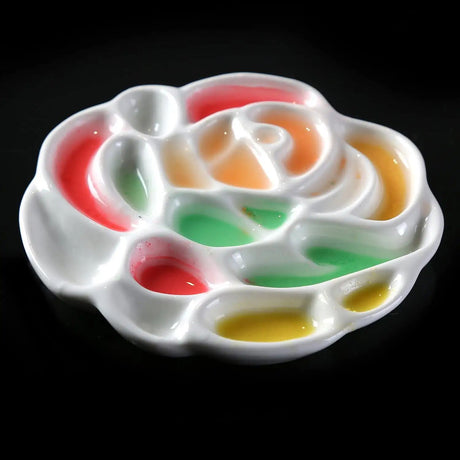 Paleta Mezcladora Porcelana Flor de Rosa