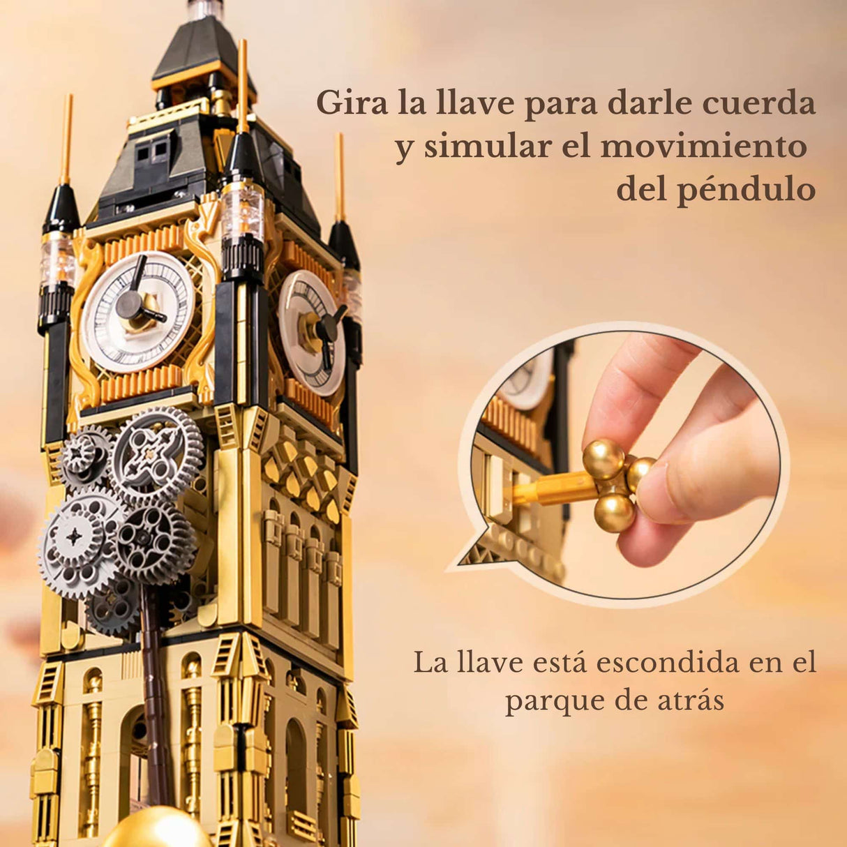 Pantasy - Juego de Bloques Steampunk Series Torre del Reloj