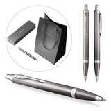 Parker - Bolígrafo IM Writing Rituals Tinta Azul, Punta M, Grey