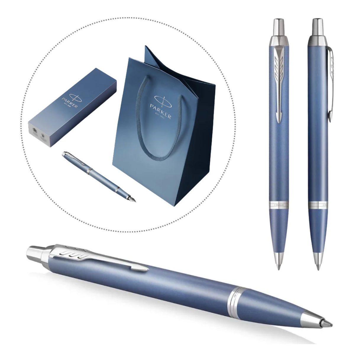 Parker - Bolígrafo IM Writing Rituals Tinta Azul, Punta M, Peaceful Blue