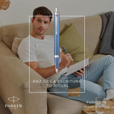 Parker - Bolígrafo IM Writing Rituals Tinta Azul, Punta M, Peaceful Blue