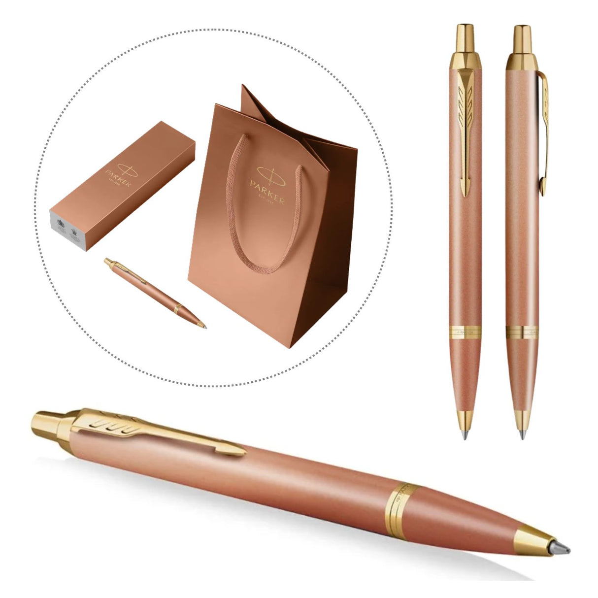 Parker - Bolígrafo IM Writing Rituals Tinta Azul, Punta M, Uplifting Orange