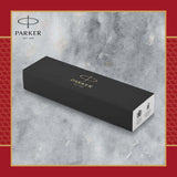 Parker Im Premium - Boligrafo Premium Red Lacquer, Gold Trim, Punta Media, Tinta Azul