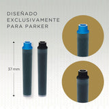 Parker - Pack 6 Cartuchos de Tinta para Pluma Quink Mini