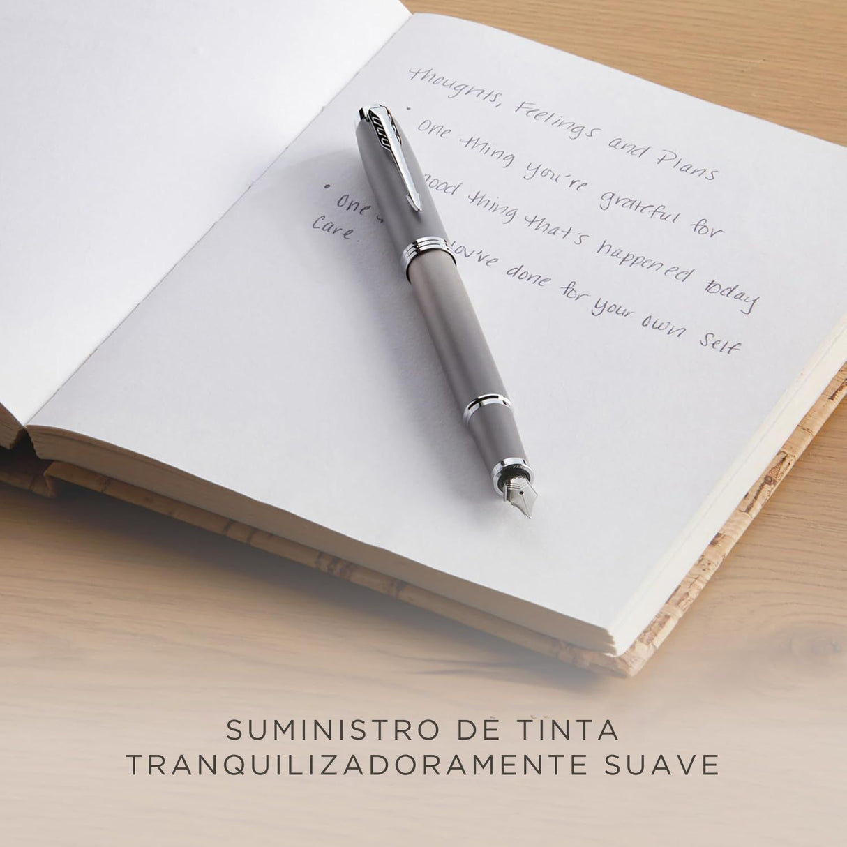 Parker - Pluma IM Writing Rituals Tinta Azul, Punta M, Calming Grey