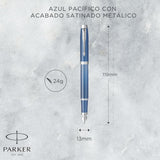 Parker - Pluma IM Writing Rituals Tinta Azul, Punta M, Peaceful Blue
