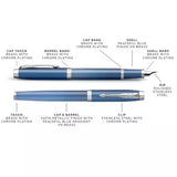 Parker - Pluma IM Writing Rituals Tinta Azul, Punta M, Peaceful Blue