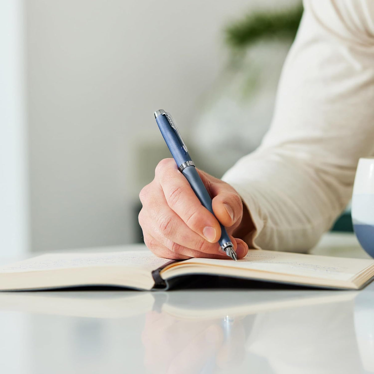 Parker - Pluma IM Writing Rituals Tinta Azul, Punta M, Peaceful Blue
