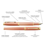 Parker - Pluma IM Writing Rituals Tinta Azul, Punta M, Uplifting Orange