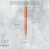 Parker - Rollerball IM Writing Rituals Tinta Azul, Punta F, Uplifting Orange