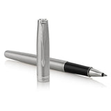 Parker Sonnet - Roller Stainless Steel Palladium Trim, Punta Media, Tinta Negra