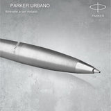 Parker Urban Twist - Boligrafo Metro Metallic, Chrome Trim