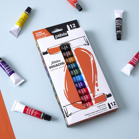 Pebeo - Set 12 Pinturas Gouache 12 ml