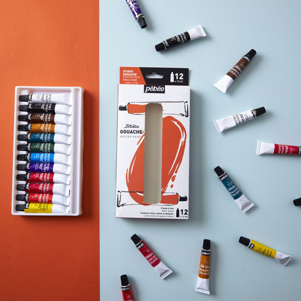 Pebeo - Set 12 Pinturas Gouache 12 ml