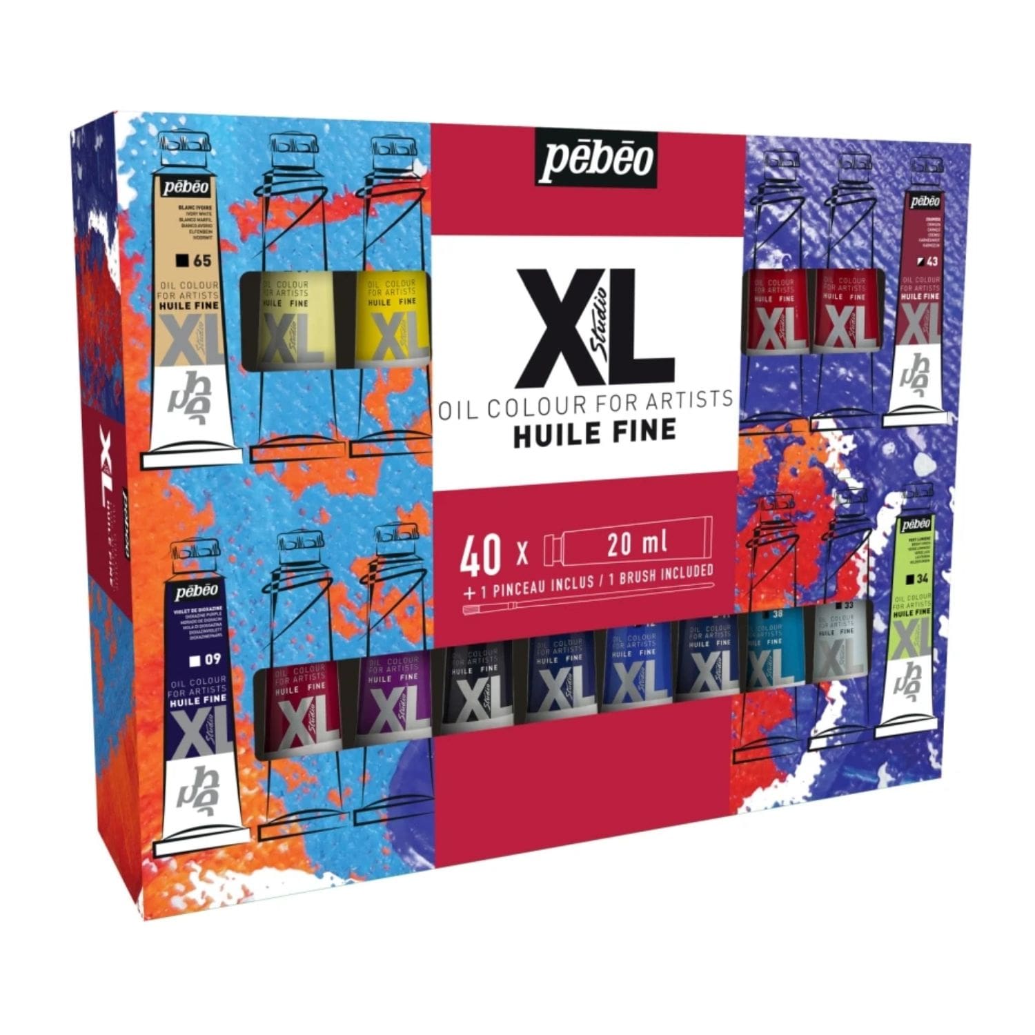 Set 40 Óleos Pebeo Studio Tubos 20 ml con Pincel – Dibu Chile