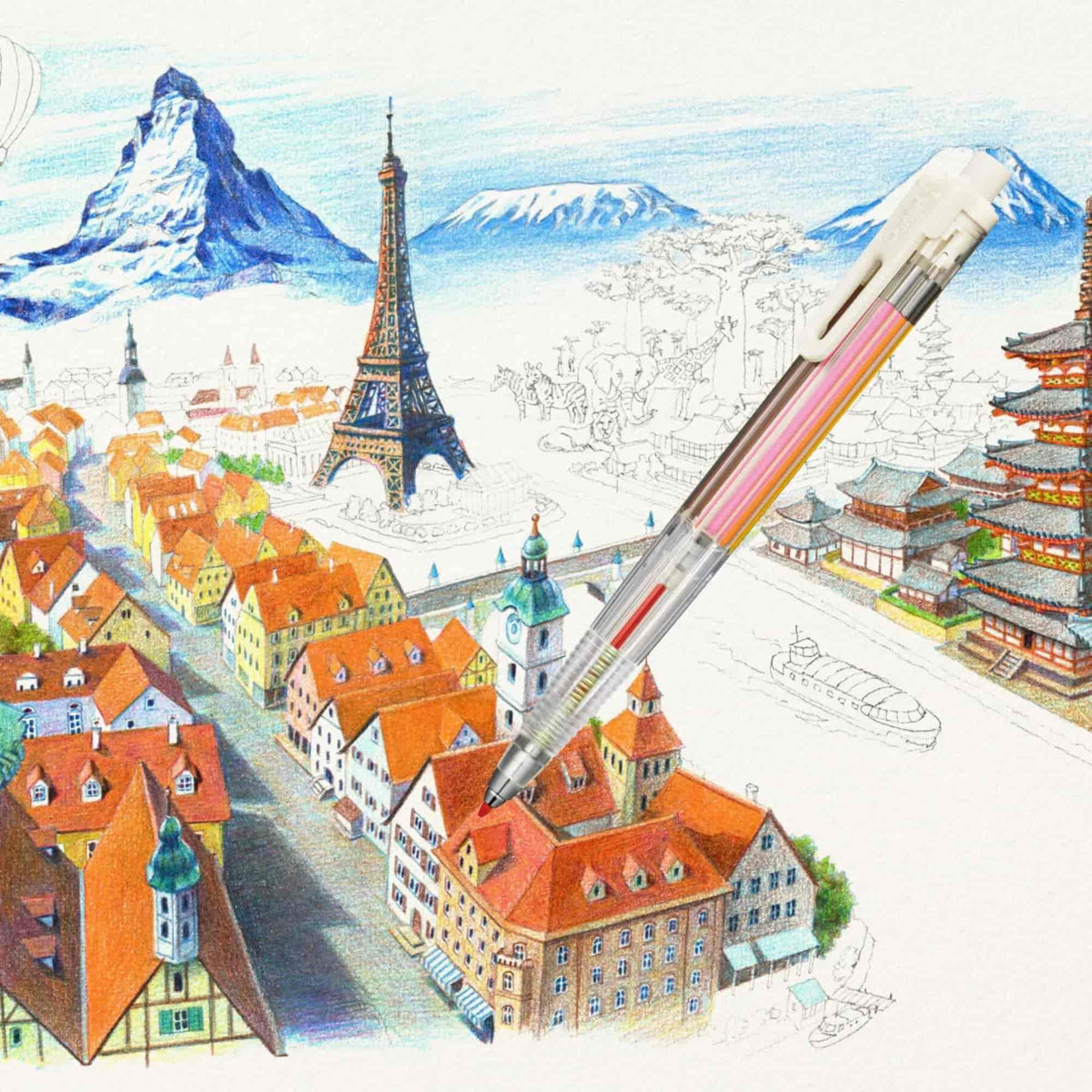 Pentel - Portaminas Art Multi 8 PH804 2.0 mm