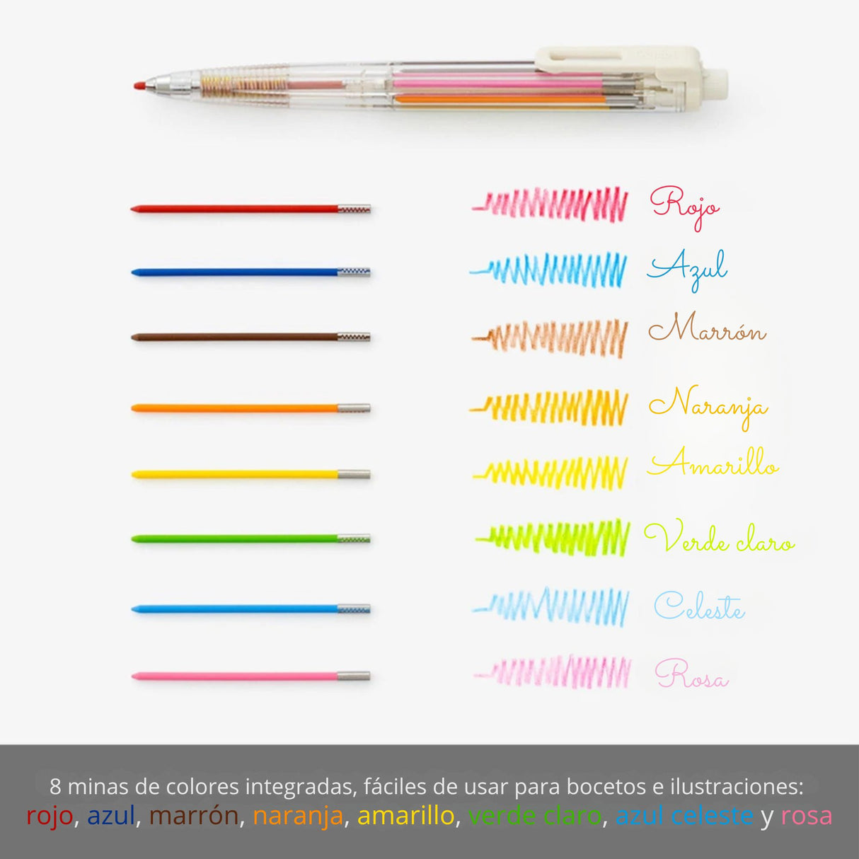 Pentel - Portaminas Art Multi 8 PH804 2.0 mm