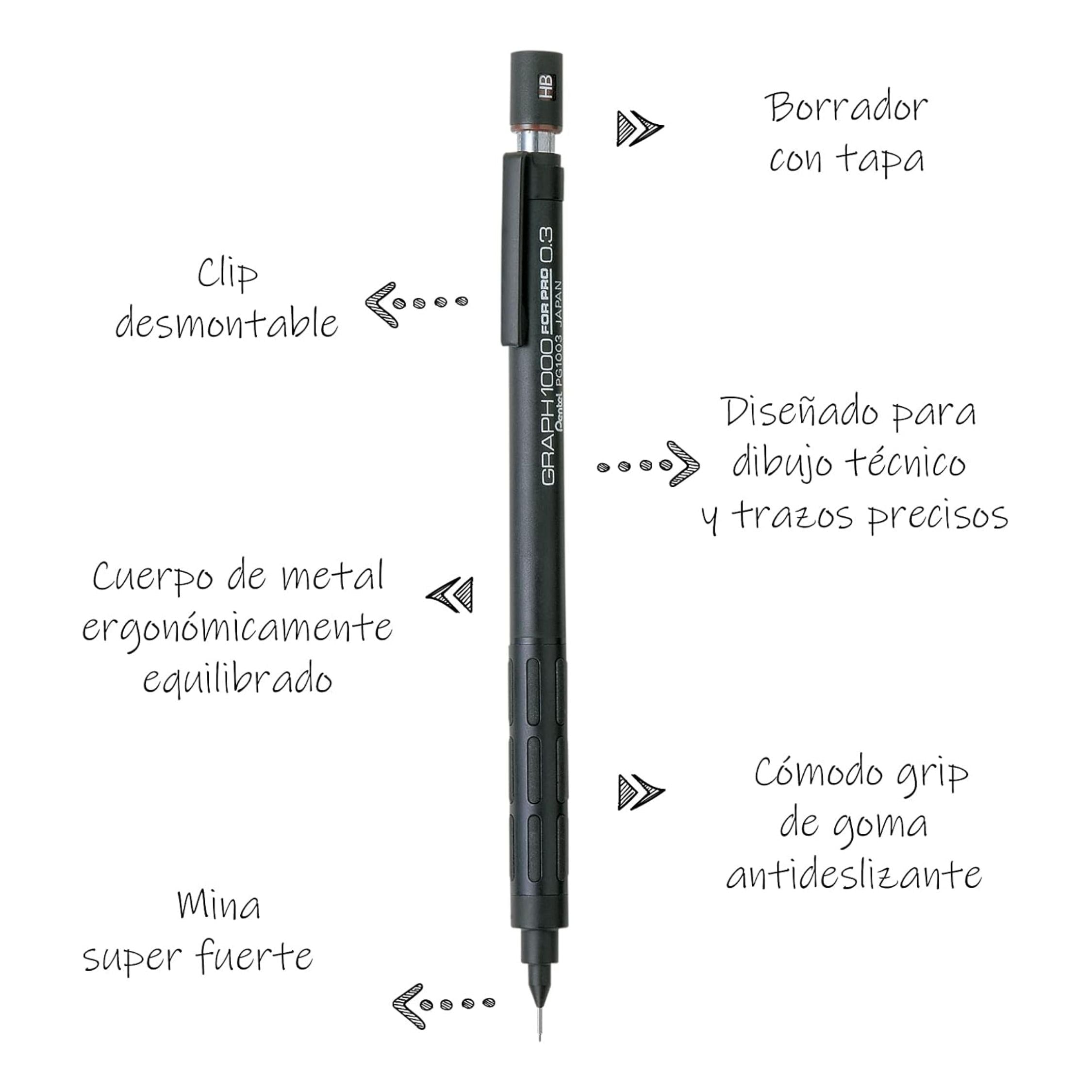 Portaminas Pentel Graphgear 1000 – Dibu Chile