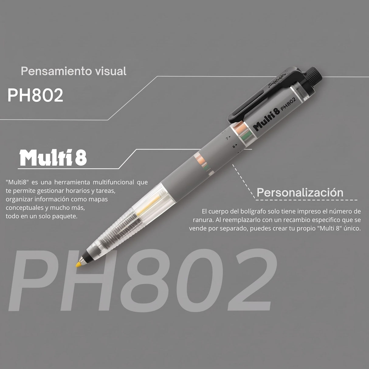 Pentel - Portaminas Multi 8 PH802 2.0 mm