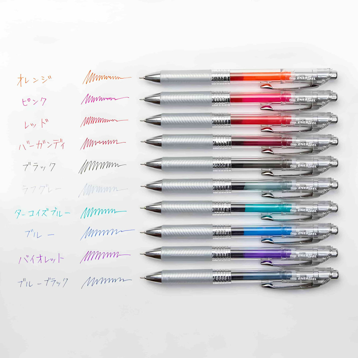 Pentel - Set 10 Lápices Gel Energel InFree 0,4 mm
