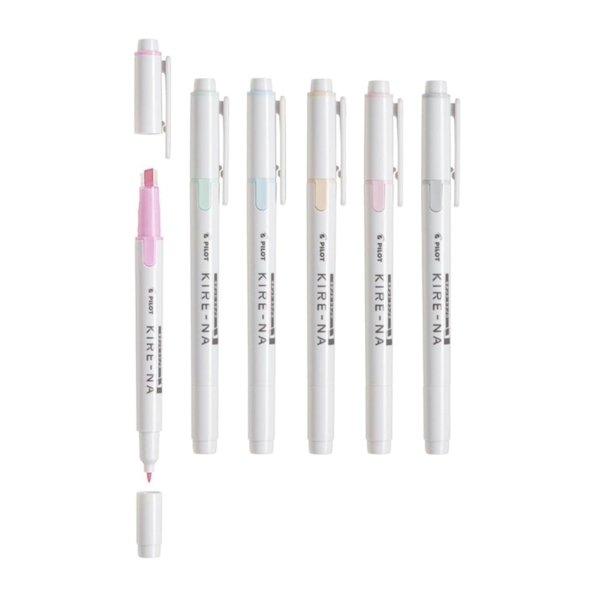 Pilot Kire-Na - Set 5 Destacadores Doble Punta Pale