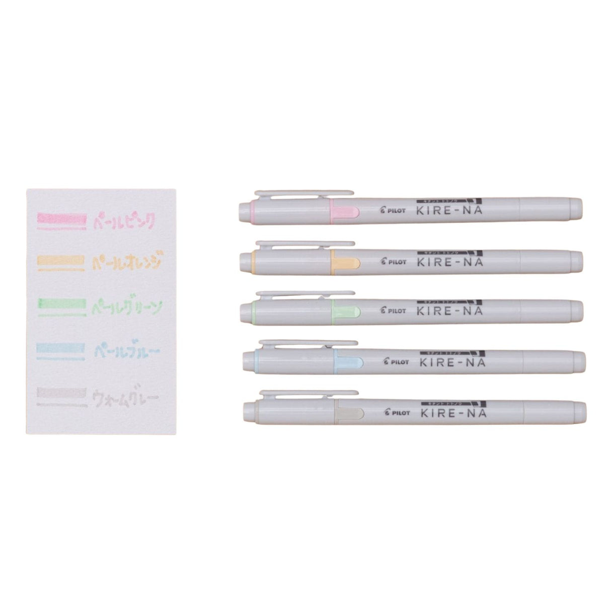 Pilot Kire-Na - Set 5 Destacadores Doble Punta Pale