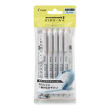 Pilot Kire-Na - Set 5 Destacadores Doble Punta Pale