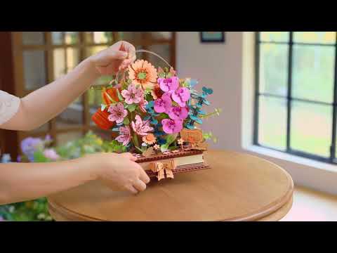 Rowood Wooden Bloom Craft - Miniatura Armable Flor Wooden Blooming Book