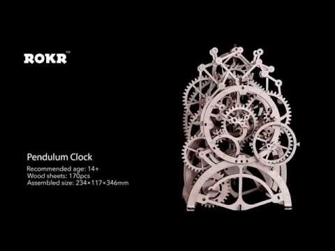 Rokr Mechanical Gears - Puzzle 3D Pendulum Clock Reloj de Péndulo