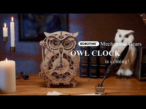 Rokr Mechanical Gears - Puzzle 3D Owl Clock Reloj Búho