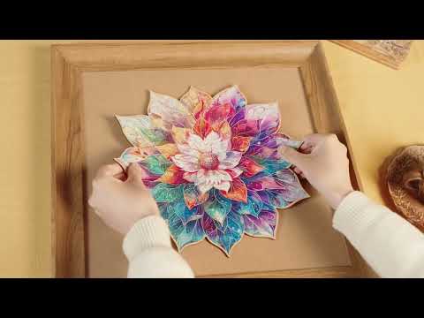 Rowood - Puzzle de Madera Mystic Mandala Flower