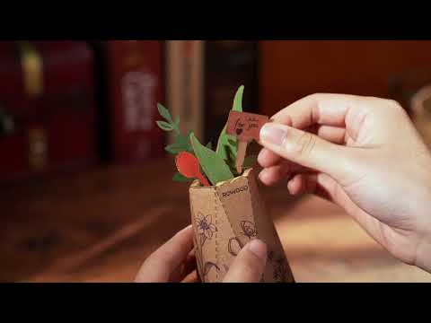 Rowood Wooden Bloom Craft - Miniatura Armable Flor Orange Tulip (Tulipán Naranja)