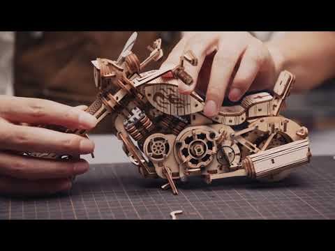 Rokr - Puzzle 3D Cruiser Motorcycle Moto Clásica