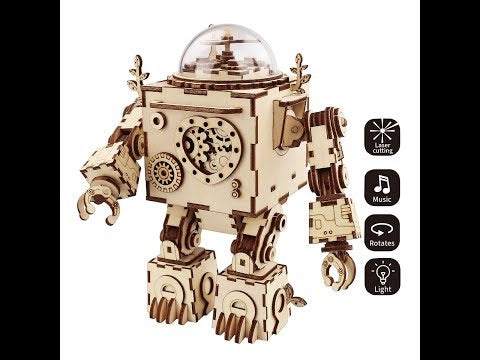 Rokr Steampunk Music Box - Puzzle 3D Orpheus Robot Musical
