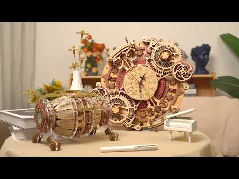 Rokr Time Art - Puzzle 3D Zodiac Wall Clock Reloj Zodíaco