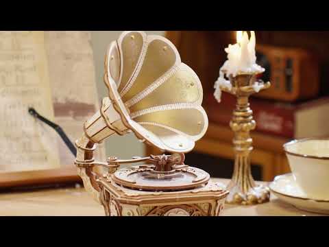 Rokr Mechanical Music Box - Puzzle 3D Diva Gramophone
