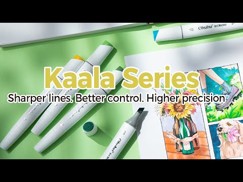 Ohuhu - Set 24 Marcadores al Alcohol Kaala Skin Tones Fina y Biselada