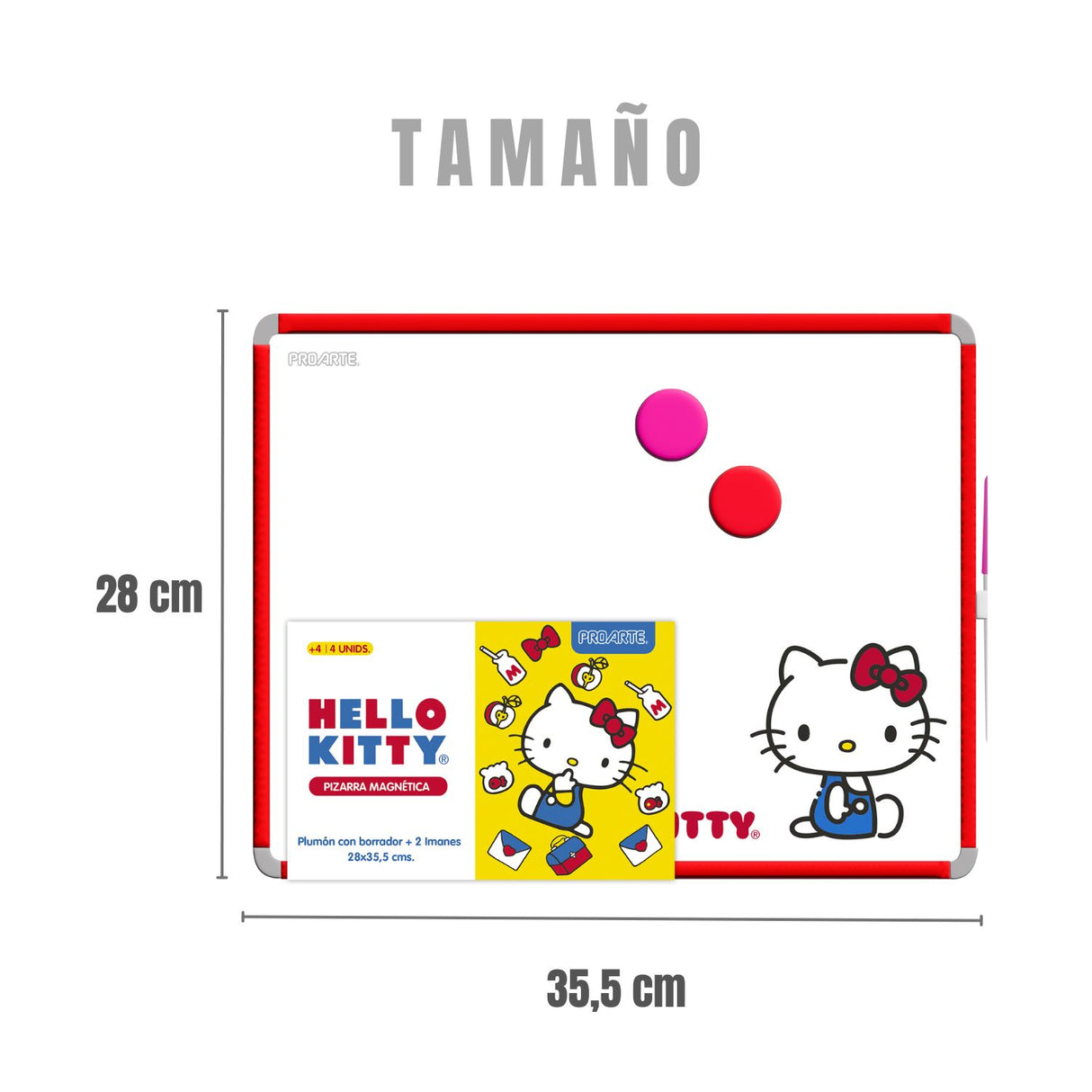 Proarte - Pizarra Magnética Hello Kitty 28 x 35,5 cm