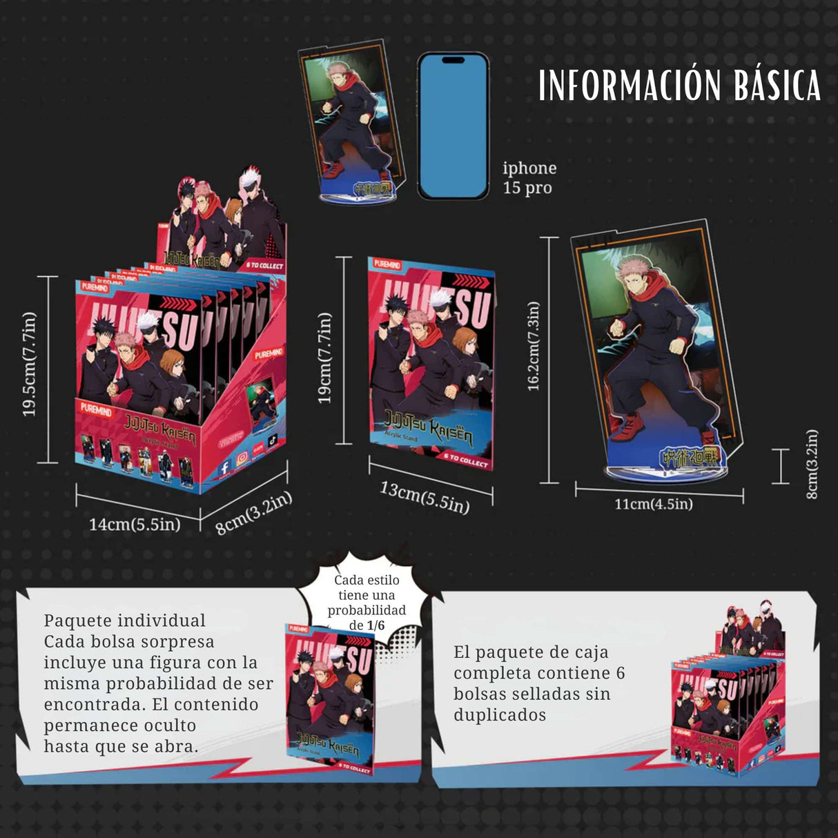 Puremind - Blind Box Jujutsu Kaisen Acrylic Stand Blind Bag