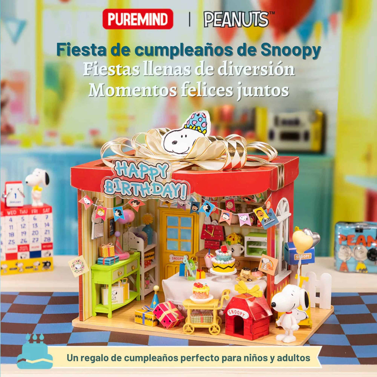 Puremind - Casa Miniatura Snoopy Birthday Party