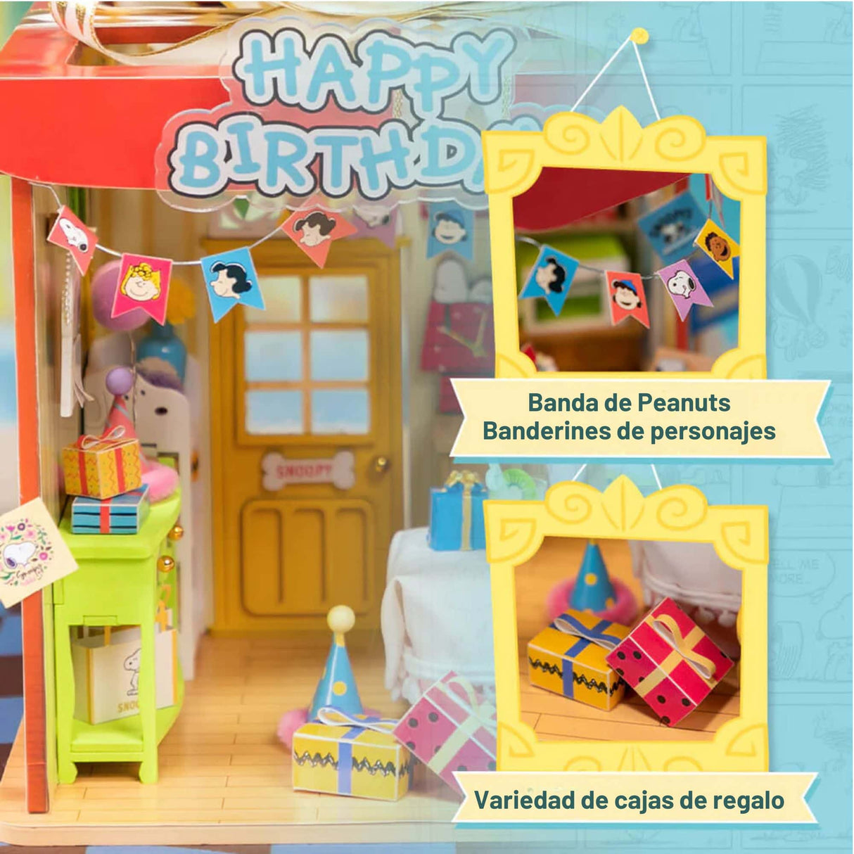 Puremind - Casa Miniatura Snoopy Birthday Party
