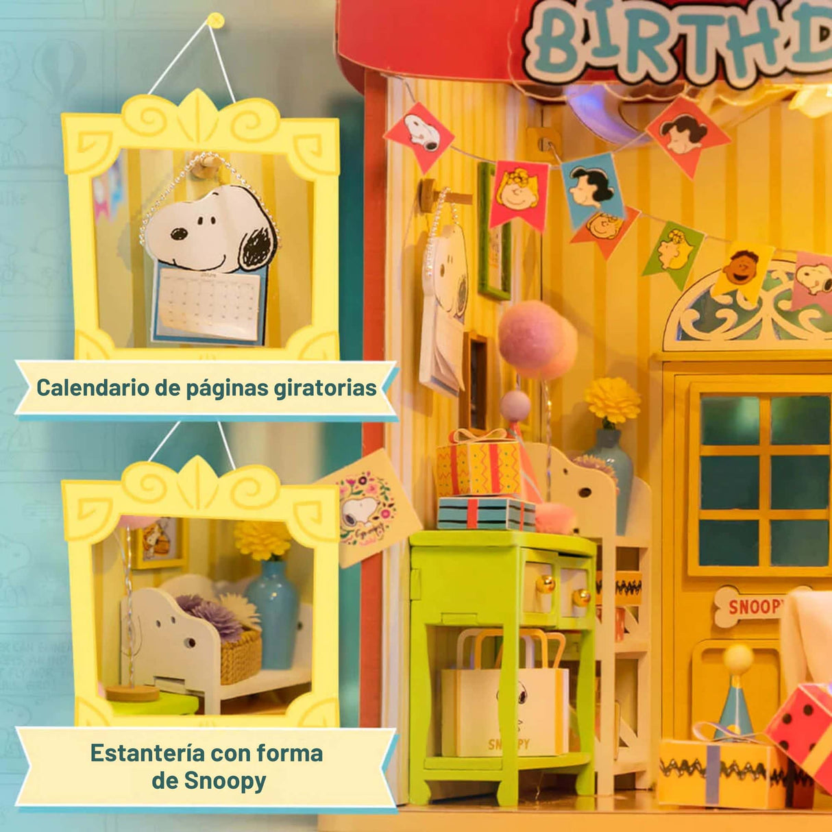 Puremind - Casa Miniatura Snoopy Birthday Party
